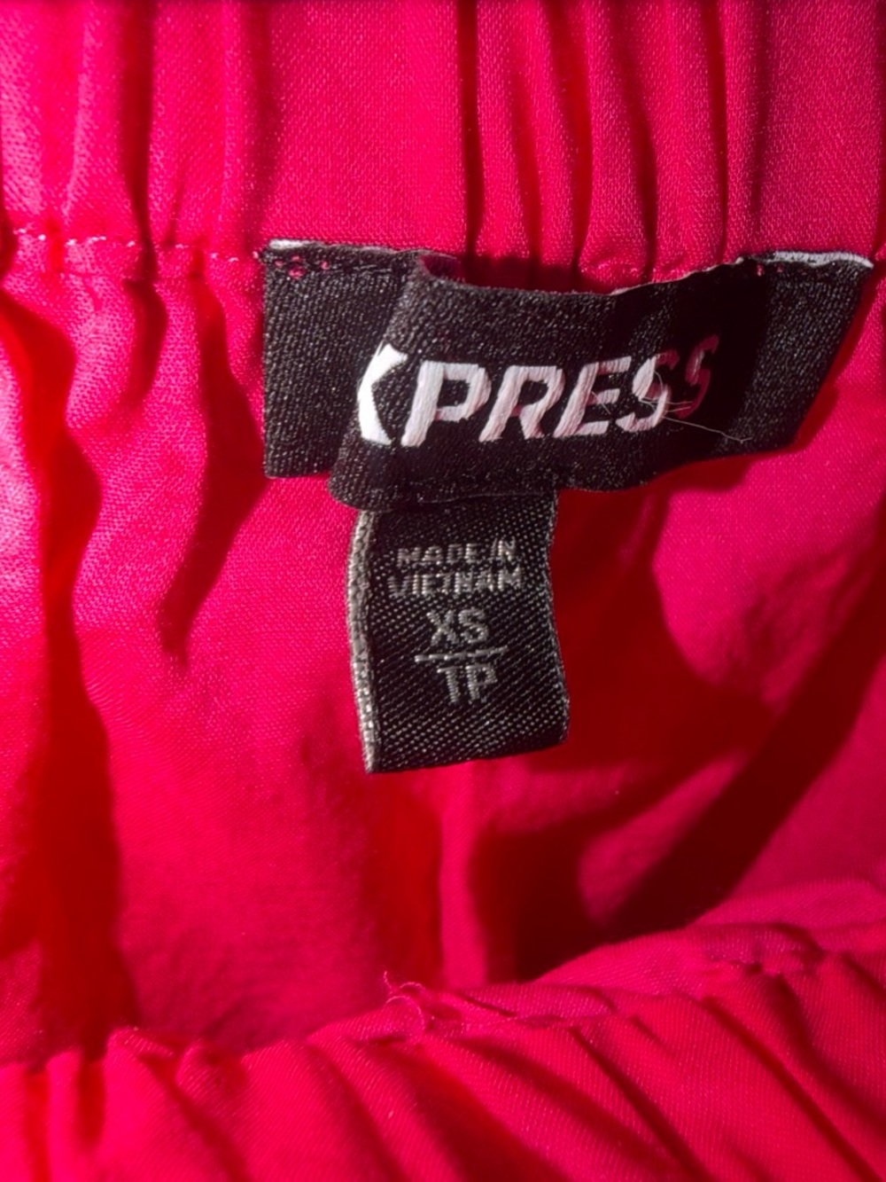 Express Hot Pink Off-Shoulder Ruffle Crop Top - Picture 4 of 4